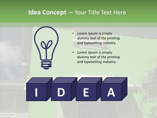 Green Trim Barbados PowerPoint Template