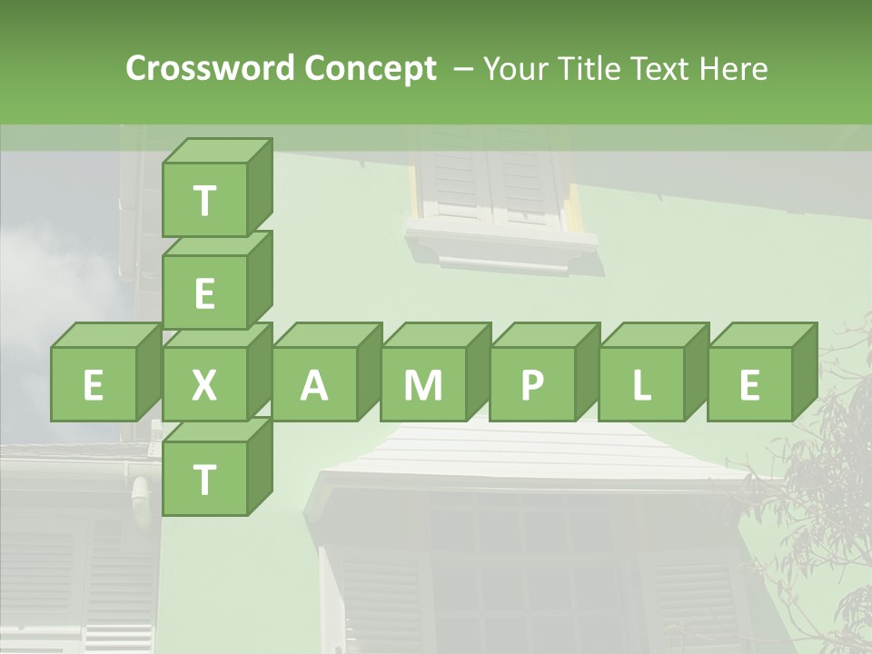 Green Trim Barbados PowerPoint Template