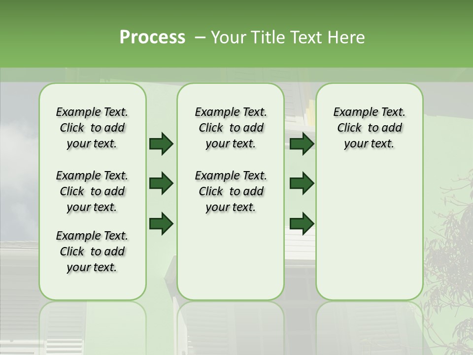 Green Trim Barbados PowerPoint Template