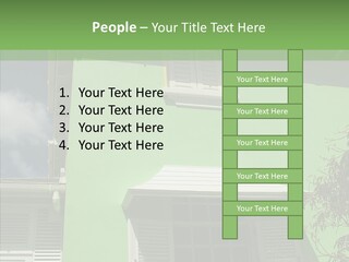 Green Trim Barbados PowerPoint Template