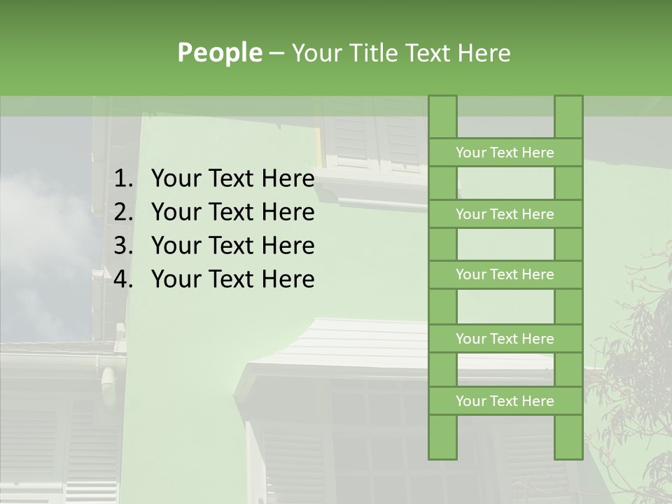 Green Trim Barbados PowerPoint Template