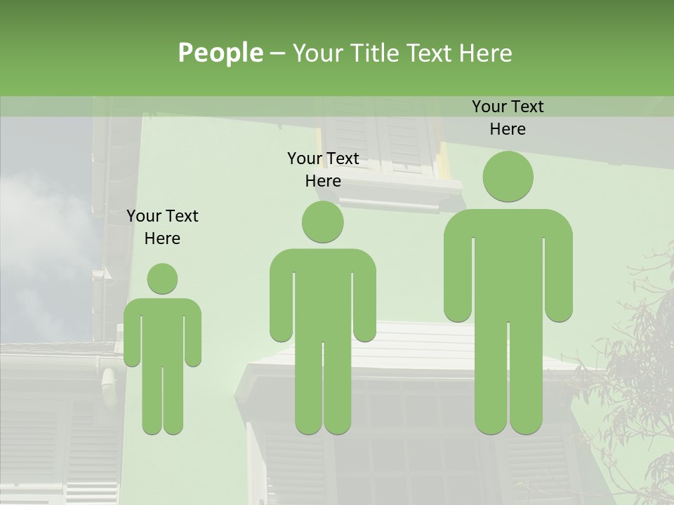 Green Trim Barbados PowerPoint Template