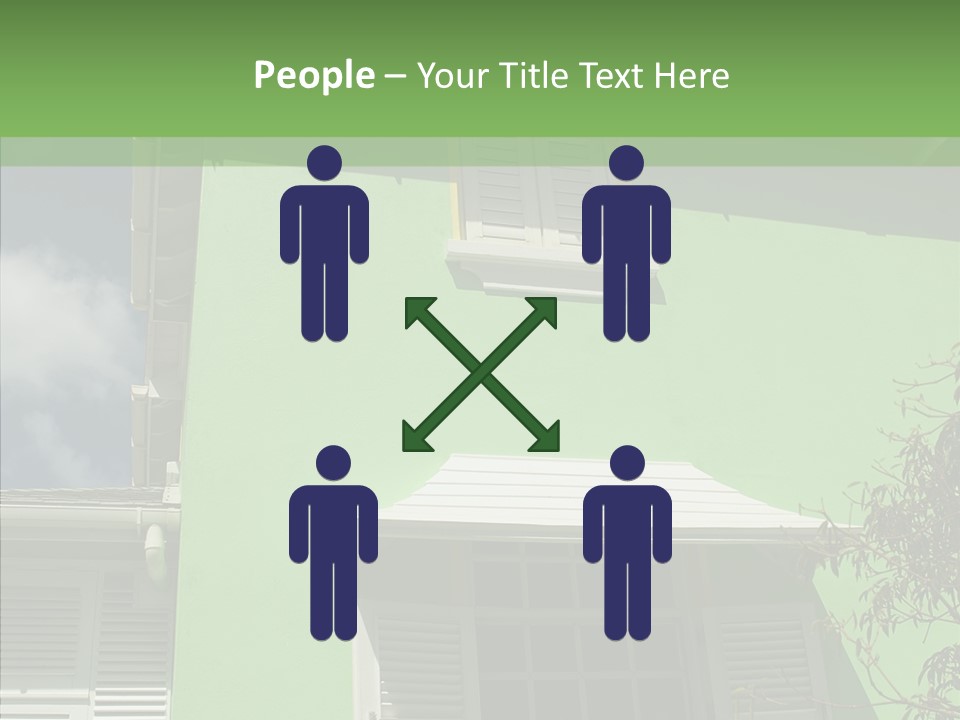 Green Trim Barbados PowerPoint Template