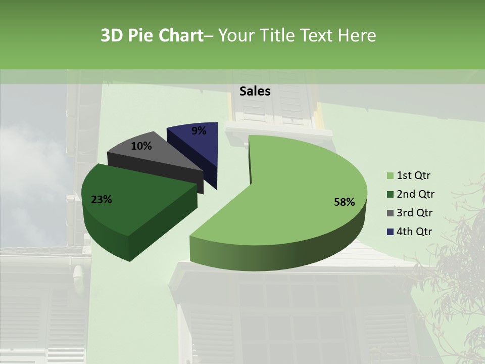 Green Trim Barbados PowerPoint Template