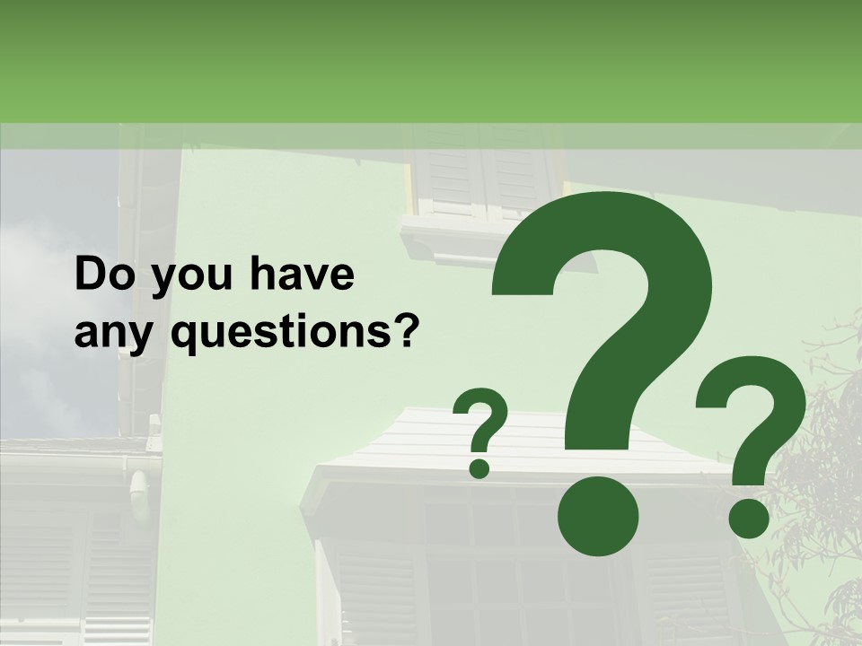 Green Trim Barbados PowerPoint Template