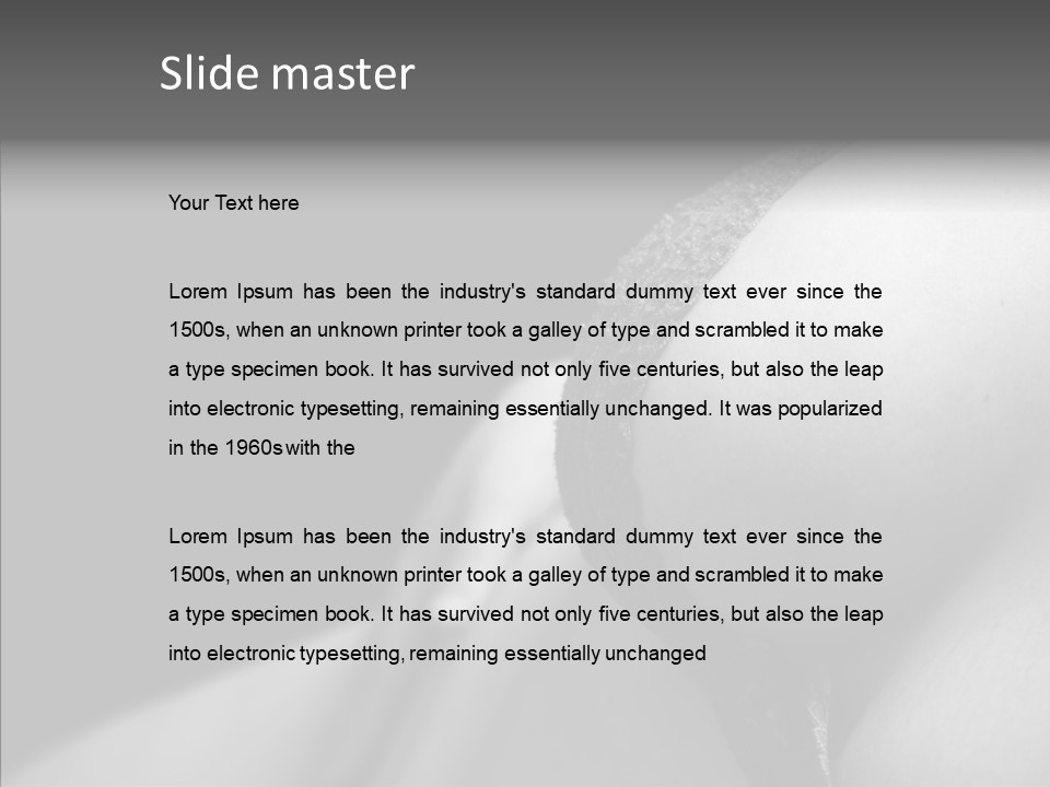 Lingerie Naked Sexy PowerPoint Template