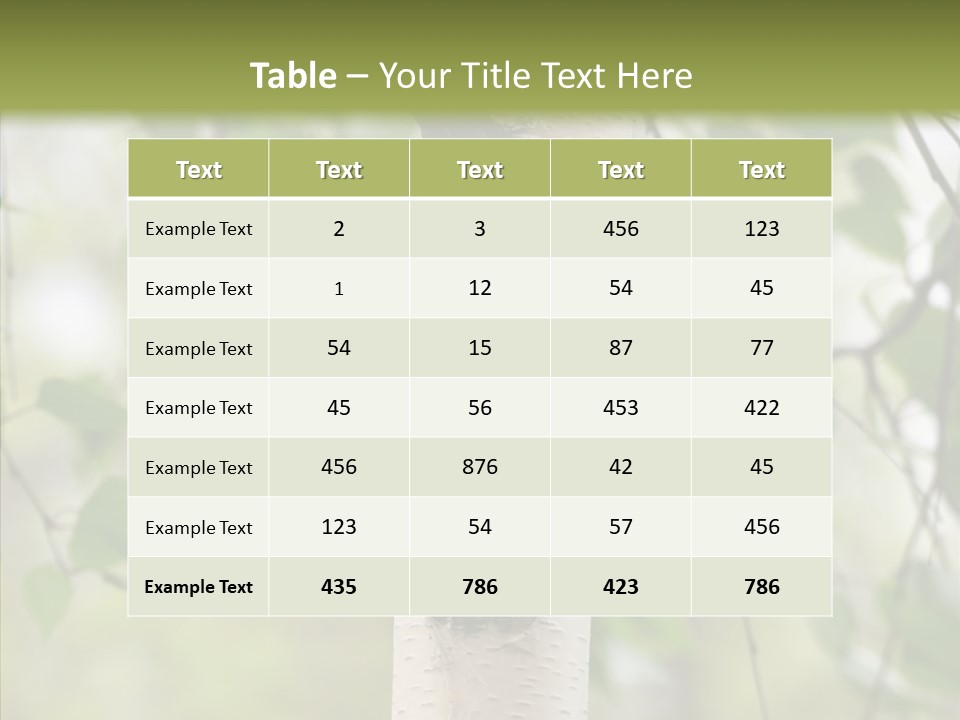 Flora Fragment Verdure PowerPoint Template