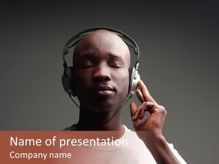 Boy Deejay Passion PowerPoint Template