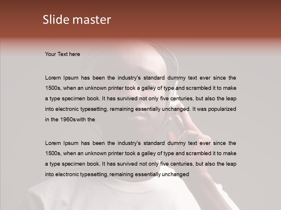 Boy Deejay Passion PowerPoint Template