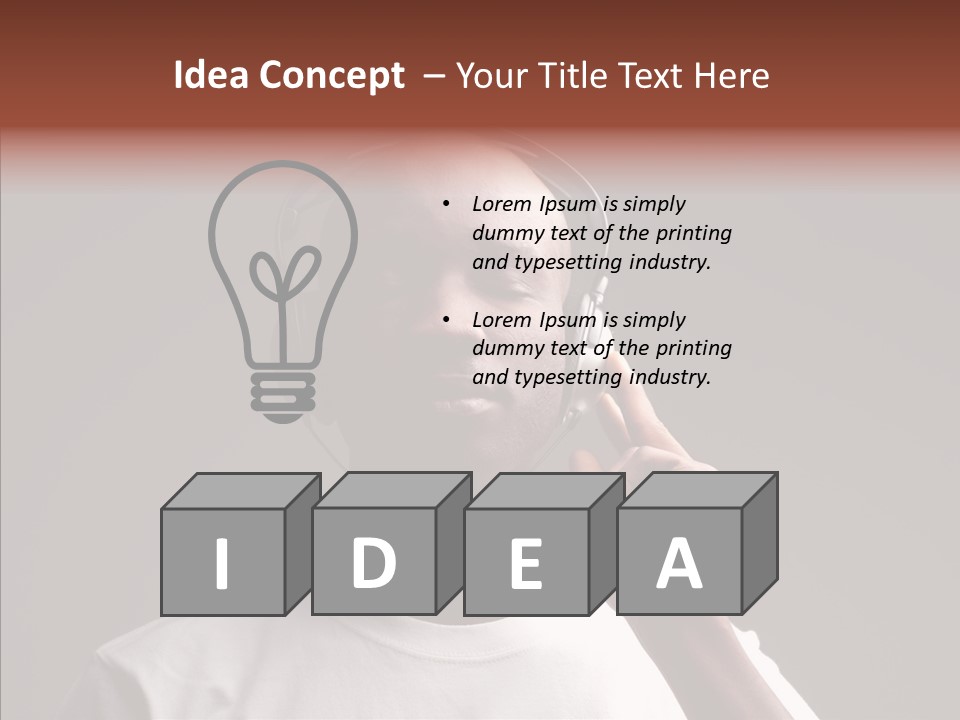 Boy Deejay Passion PowerPoint Template