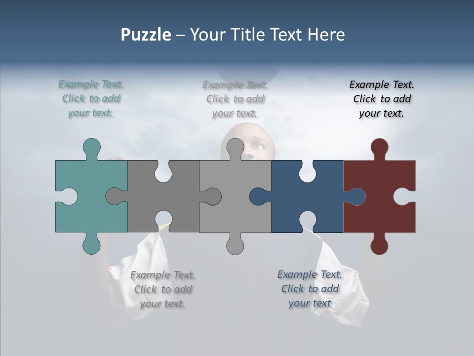 Sky Dribble Boy PowerPoint Template