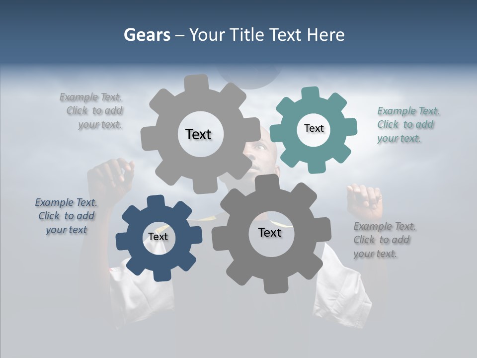 Sky Dribble Boy PowerPoint Template