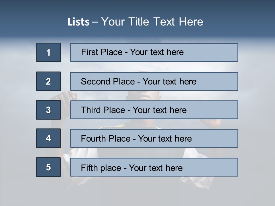 Sky Dribble Boy PowerPoint Template