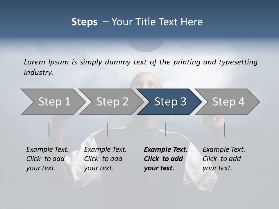Sky Dribble Boy PowerPoint Template