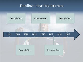 Sky Dribble Boy PowerPoint Template
