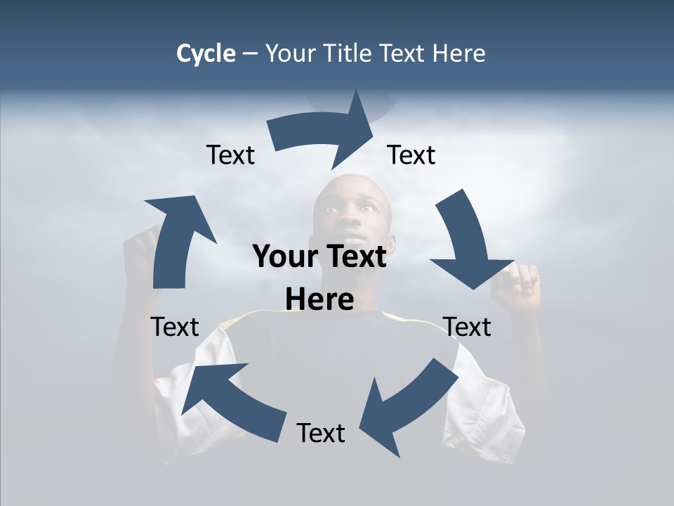 Sky Dribble Boy PowerPoint Template