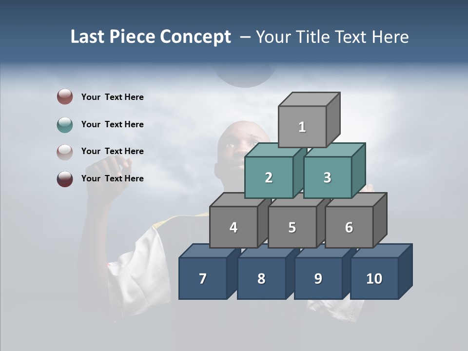 Sky Dribble Boy PowerPoint Template