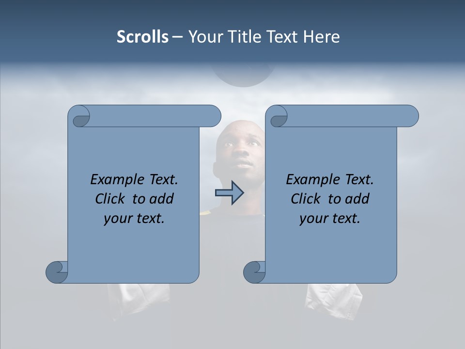 Sky Dribble Boy PowerPoint Template