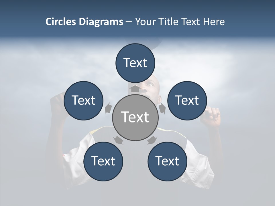 Sky Dribble Boy PowerPoint Template