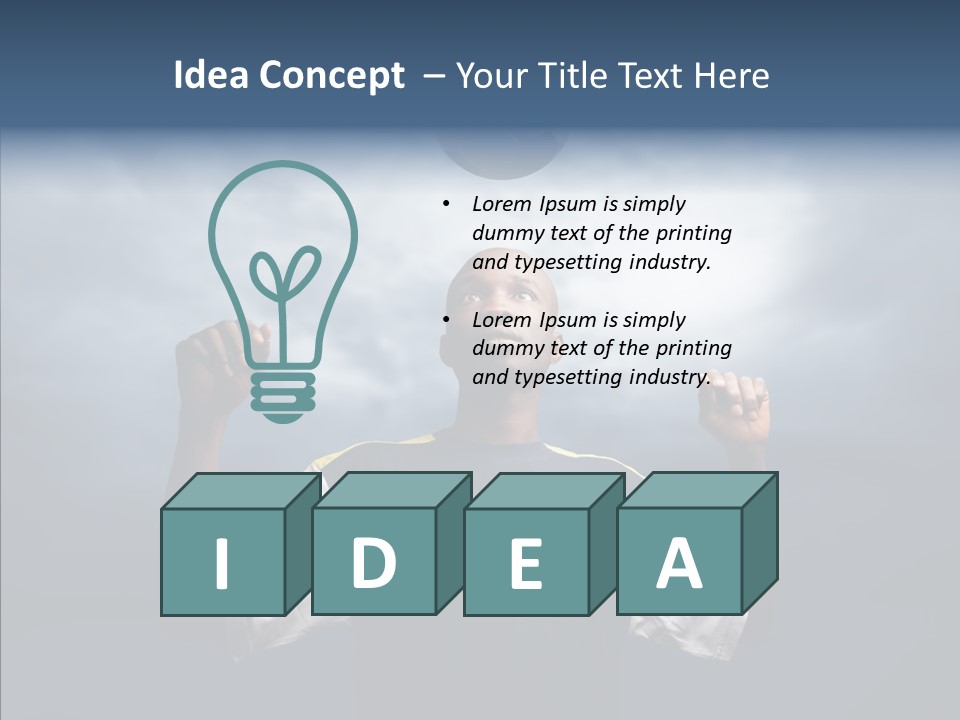 Sky Dribble Boy PowerPoint Template