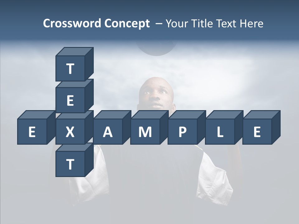 Sky Dribble Boy PowerPoint Template