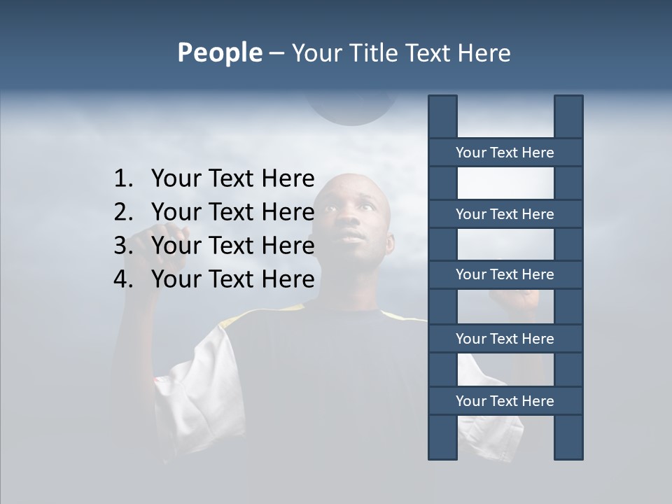 Sky Dribble Boy PowerPoint Template