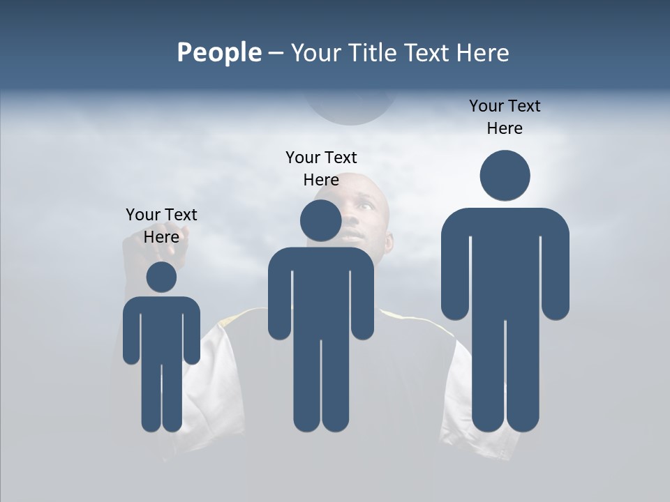 Sky Dribble Boy PowerPoint Template