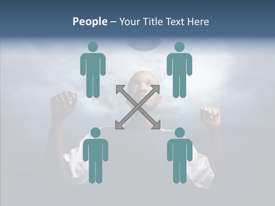 Sky Dribble Boy PowerPoint Template