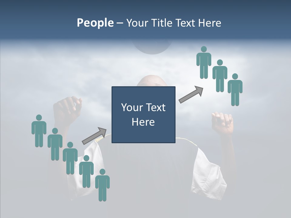 Sky Dribble Boy PowerPoint Template