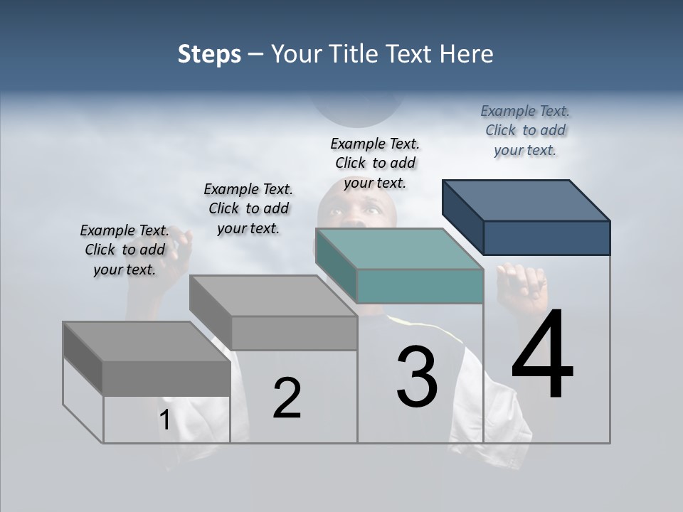 Sky Dribble Boy PowerPoint Template