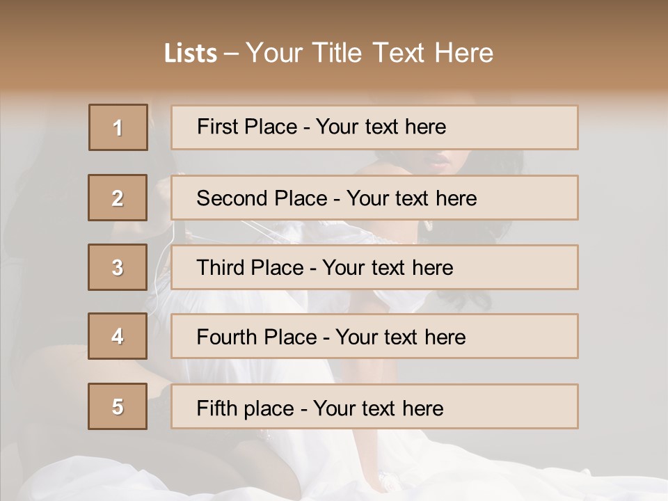 Attractive Clothes Sexual PowerPoint Template