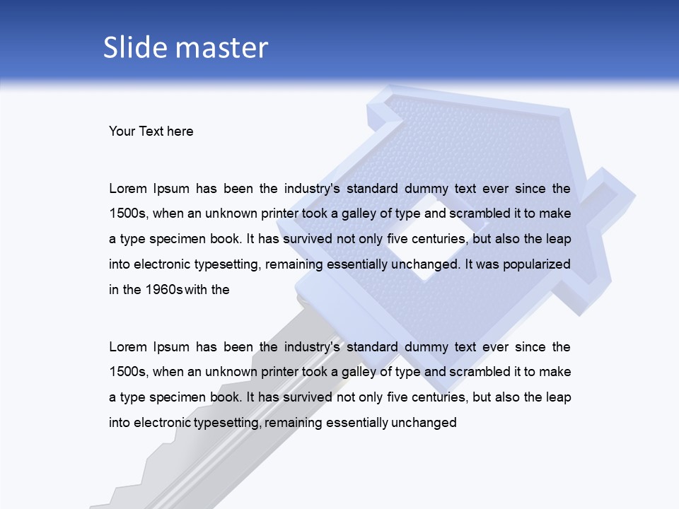 Metal Security Symbol PowerPoint Template