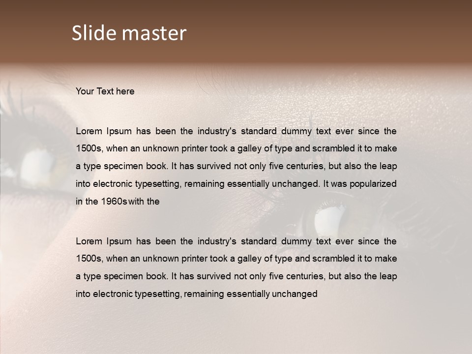 White Closeup Healthy PowerPoint Template