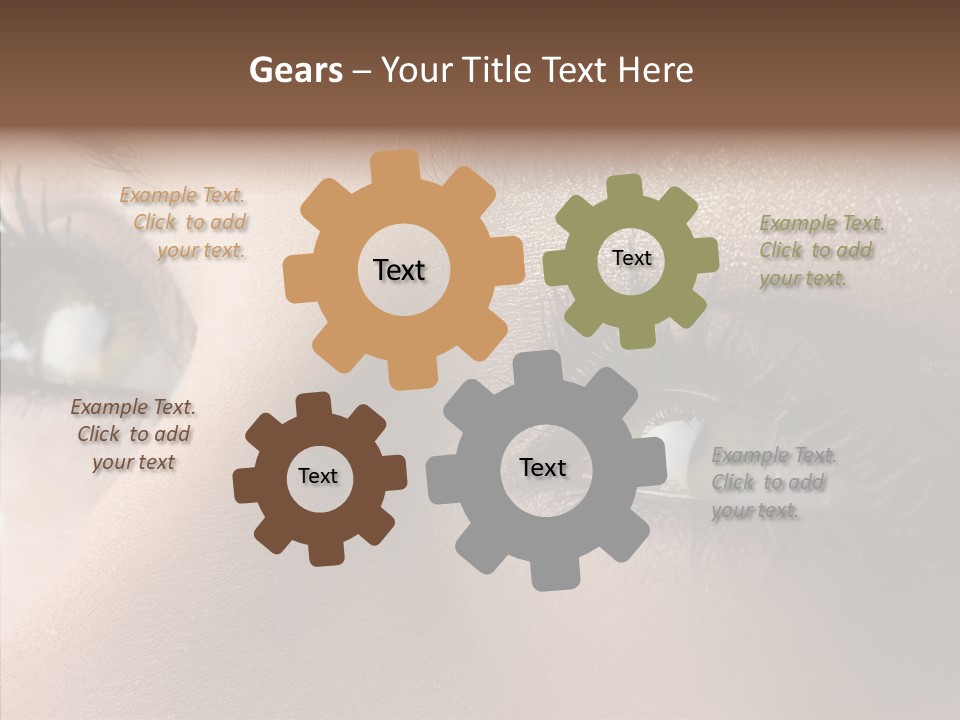 White Closeup Healthy PowerPoint Template