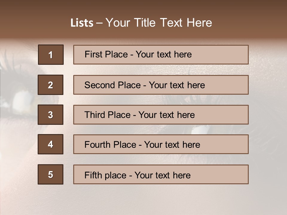 White Closeup Healthy PowerPoint Template