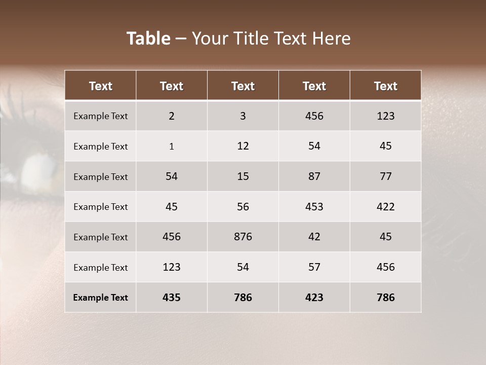 White Closeup Healthy PowerPoint Template