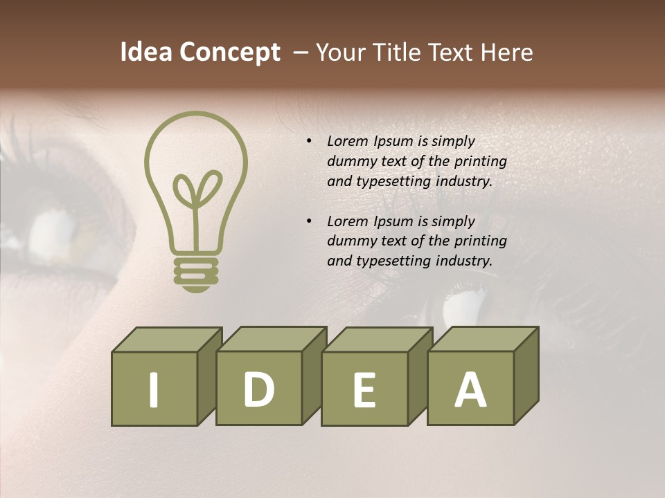 White Closeup Healthy PowerPoint Template