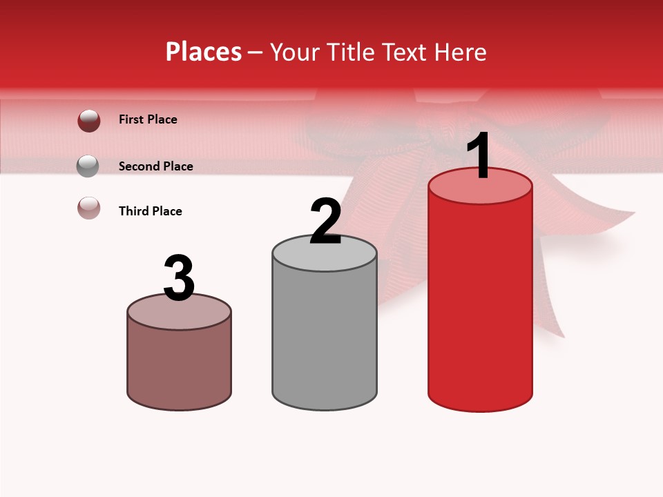 Greetings Bow Isolated PowerPoint Template