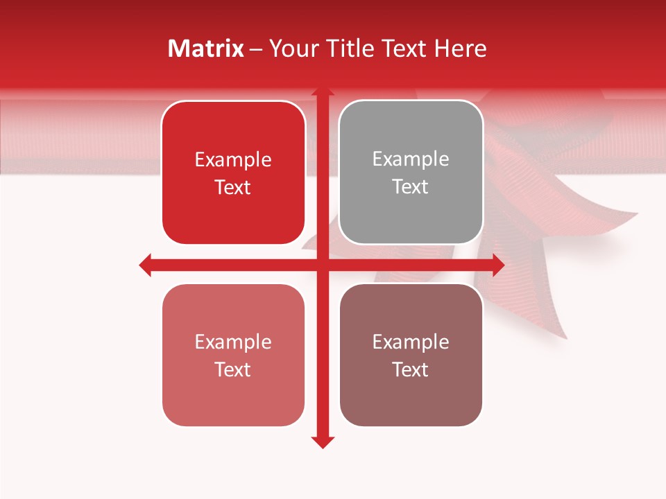 Greetings Bow Isolated PowerPoint Template