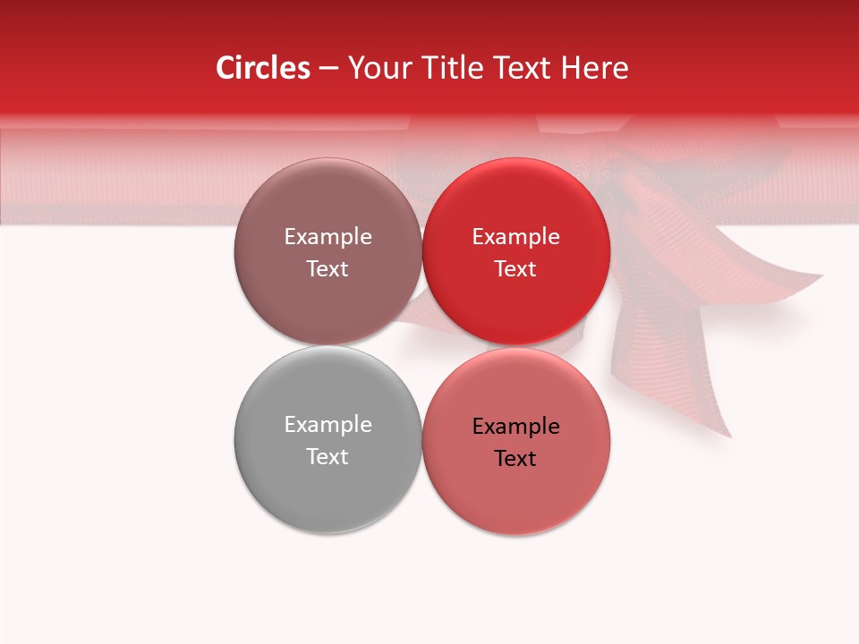 Greetings Bow Isolated PowerPoint Template