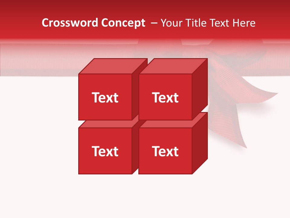 Greetings Bow Isolated PowerPoint Template