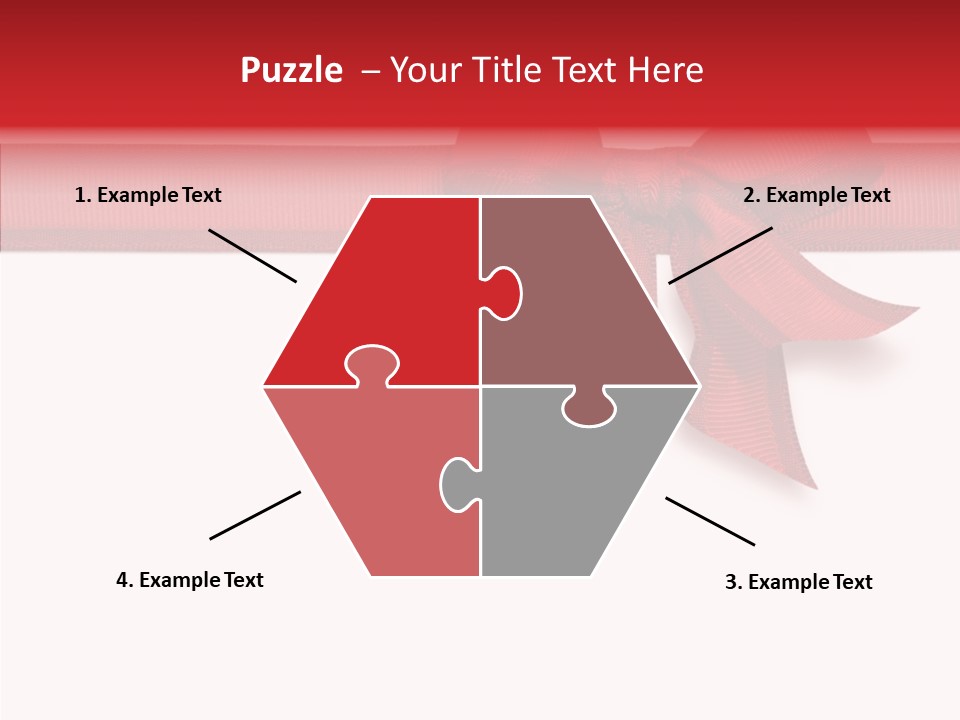 Greetings Bow Isolated PowerPoint Template