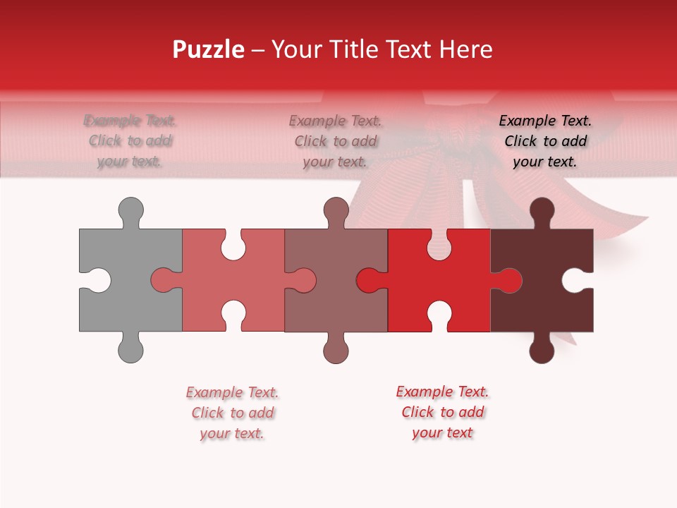 Greetings Bow Isolated PowerPoint Template