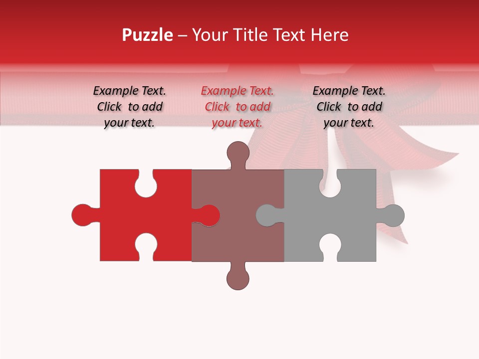 Greetings Bow Isolated PowerPoint Template