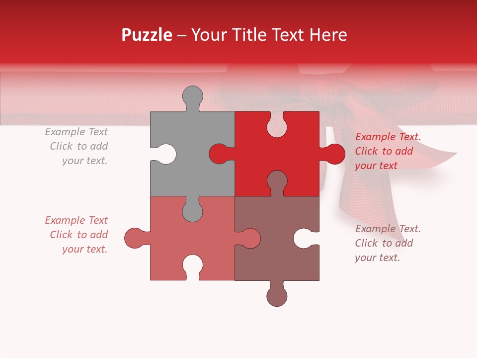 Greetings Bow Isolated PowerPoint Template