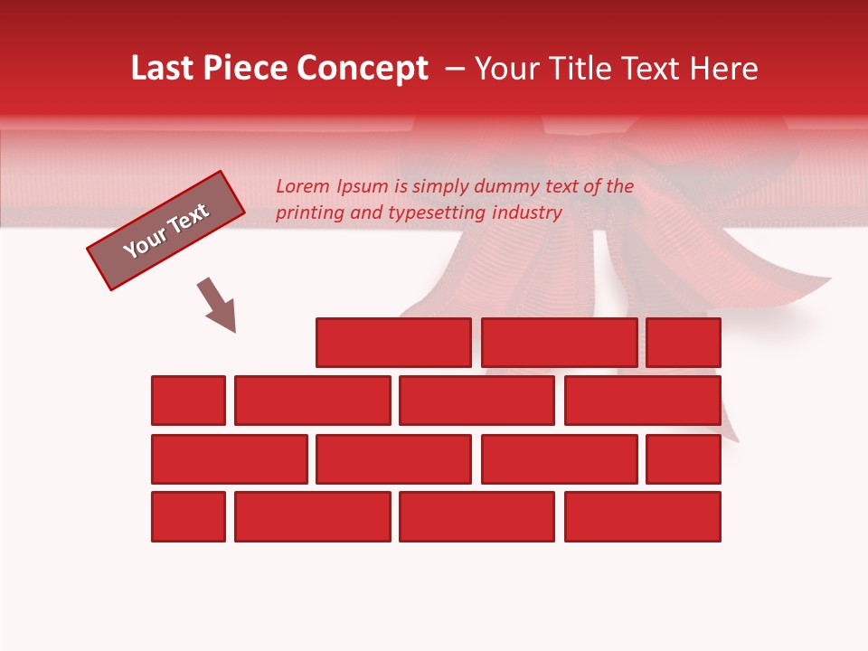 Greetings Bow Isolated PowerPoint Template