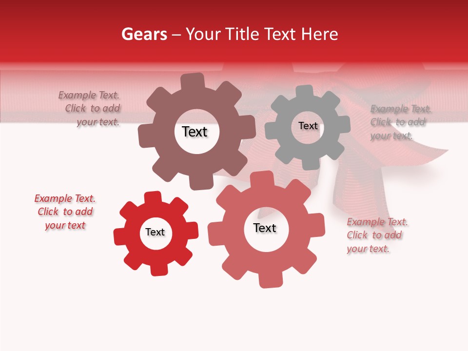 Greetings Bow Isolated PowerPoint Template