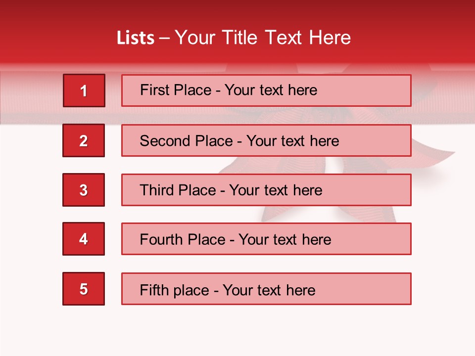 Greetings Bow Isolated PowerPoint Template
