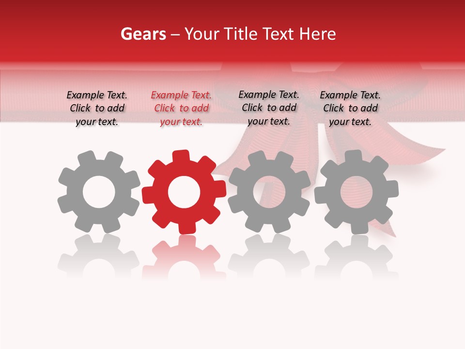 Greetings Bow Isolated PowerPoint Template