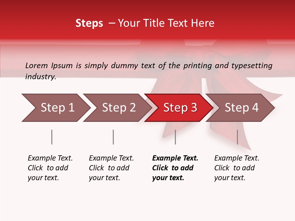 Greetings Bow Isolated PowerPoint Template